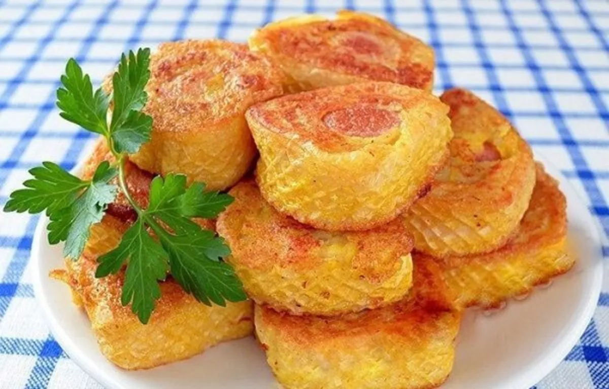 Sausages in waffles