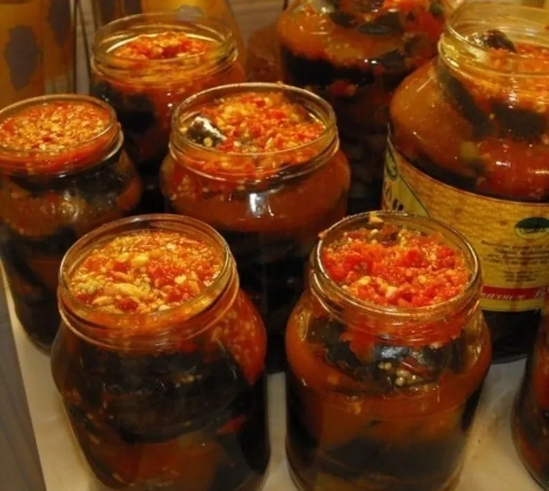 Georgian eggplants for the winter