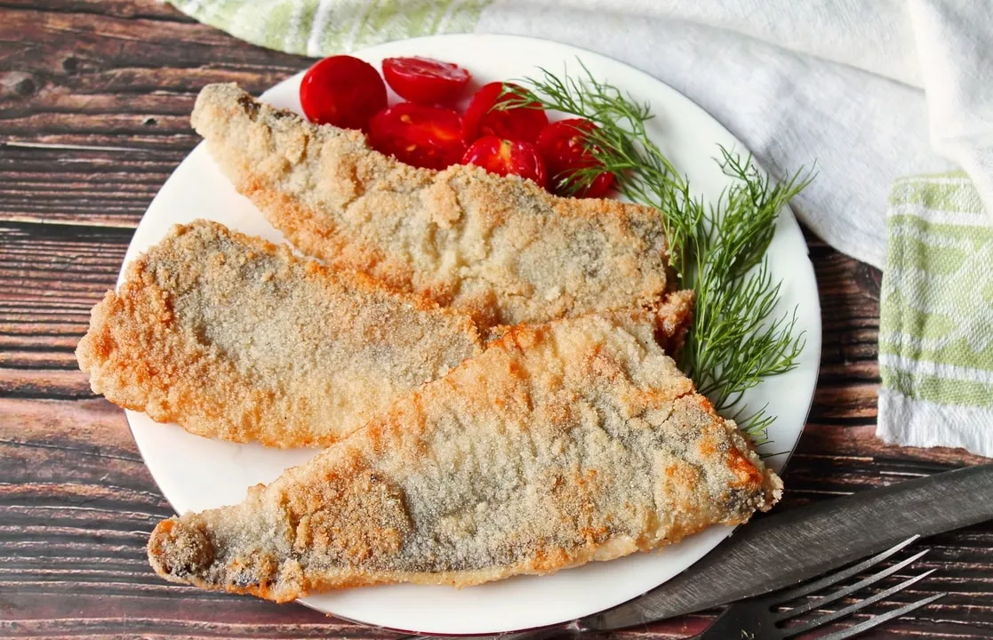 Fried fish with a crispy crust