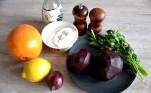 Prepare your ingredients. Boil the beets in advance.