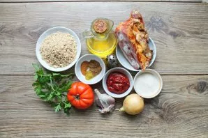 Prepare all the ingredients. Wash and dry vegetables and herbs.