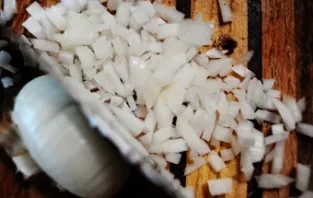 Peel and finely chop the onion.