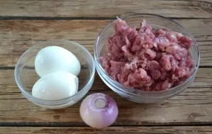 Prepare all the necessary ingredients. I use pork mince, but you can use any other that you prefer.
