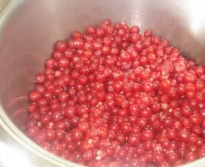 Put the currants in a saucepan. Add a glass of water and bring to a boil over low heat.