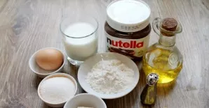 Prepare all the ingredients you need to make the nutella pretzels.