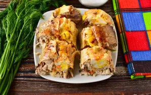 Mackerel roll ready! Enjoy your meal!