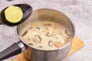 Add lime juice or lemon juice to the soup.