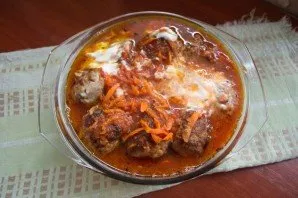 Remove them from the oven. Put sour cream in the sauce and return to the oven for another 10 minutes. I do not immediately add sour cream...