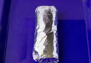 Wrap the roll with 2 layers of foil and send it to the oven heated to 180 degrees for 40 minutes