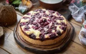 Cool the baked cake and serve.