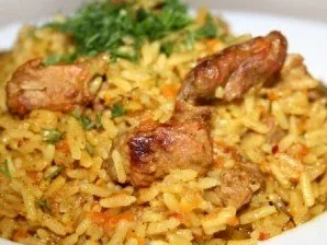 Lay out the pilaf on plates or spread in one large container. Delicious!