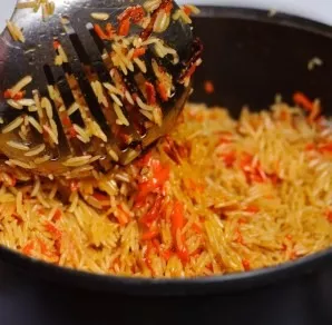 Mix the rice and serve. Bon Appetit!