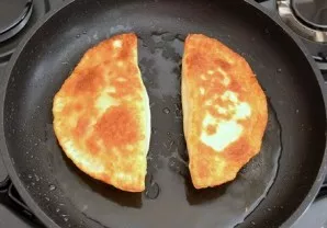 Fry on both sides until golden brown. If desired, put on a paper towel to remove excess fat. This is the whole recipe for chicken and che...