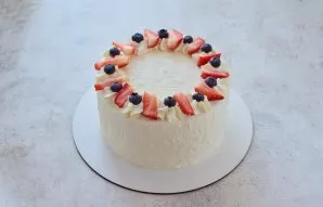 For decoration, you can use fresh strawberries.