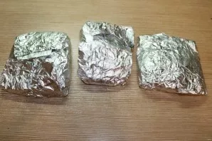 Wrap each steak tightly. Place in an oven preheated at 200 degrees for 45-50 minutes.