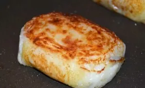 Fry the pancakes on both sides until golden brown.