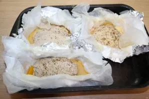 After cooking, open each piece and put it in the oven for another 10-15 minutes until golden brown.