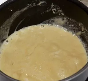 Continue mixing until smooth.