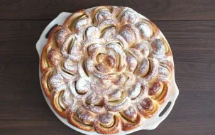 Transfer it to a serving dish and sprinkle with powdered sugar. The cake can be served warm or completely cooled.