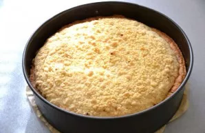 Bake at a temperature of 180 degrees for an hour, if it burns on top, you can cover with foil.