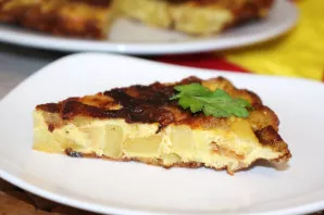 Spanish potato casserole ready. Delicious!