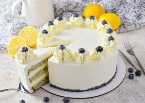 Delicious and aromatic lemon-poppy cake is ready!