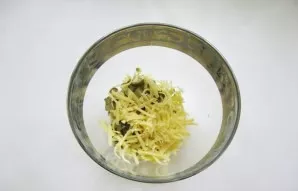 Add the grated cheese of your choice.