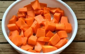 To prepare pancakes, you need to boil the pumpkin over steam, then the dough will get homogeneous and rich in color. Cook the pumpkin ste...