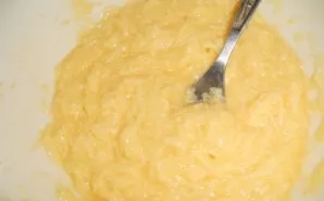 Baking dough. Three cheeses are finely grated. Mix eggs, flour, sour cream, salt and cheese. Salt very carefully, as the cheese is alread...