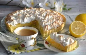 Cool the finished lemon cake completely, carefully remove it from the mold. Enjoy a very tasty cake with a pleasant refreshing lemon flav...