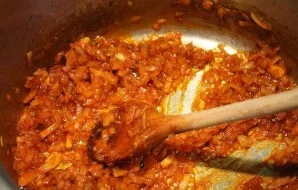 Then add the paprika and mix well.