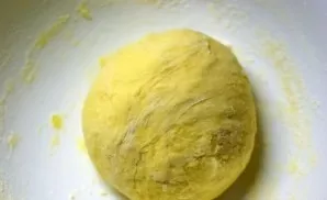 Knead the clump of dough. It is important not to overdo it with flour!