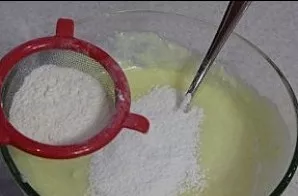 Carefully mix the whites with the yolks, gradually add the sifted flour, vanilla sugar and cinnamon. Knead the homogeneous dough of thick...