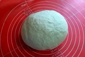 Knead the dough, then cover it with cling film and leave it aside.