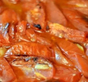 Place in an oven preheated to 190 degrees and bake the tomatoes for about 30 minutes