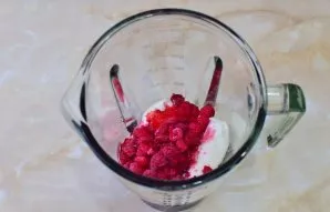 Next, add raspberries.