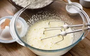 Beat these ingredients with a mixer until fluffy.