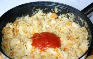 Approximately at the beginning of the stewing, as soon as water is added, pour the tomato paste and stir. Try spices too  you may need to...