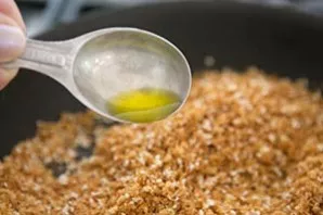 Add olive oil and salt, mix.