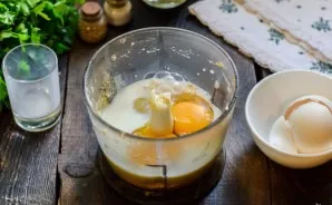 Pour milk into a blender.