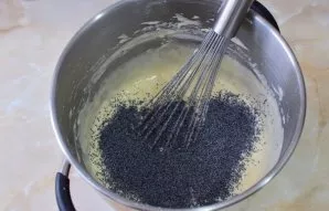 Then stir in the poppy seeds.