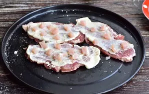 Put diced ham on top.