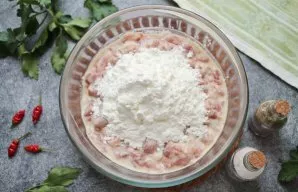 Add starch and mix again.