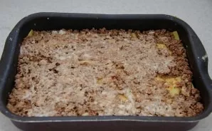 Grease the lasagna container with vegetable oil, fill the bottom with Bechamel sauce. Start laying lasagna sheets on the bottom. If you n...