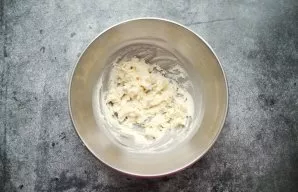 Beat soft butter with sugar into a fluffy mass.