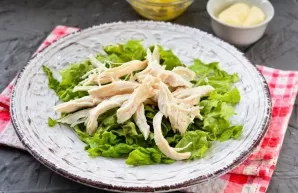 Put chopped chicken on top.