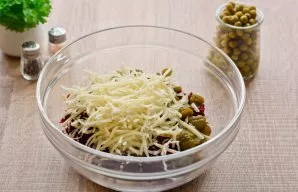 Grate hard cheese on a fine grater, and also transfer to salads.