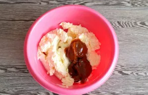 Add condensed milk. Mix everything well until smooth.