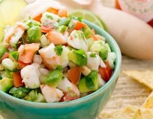 I serve the salad immediately after preparation. Its mild, with a pleasant sourness.