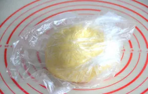 Knead the dough with your hands, do not knead for a long time, collect the dough into a ball, put it in a bag, put it in the refrigerator...